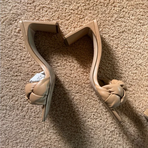 Jessica Simpson Sassia Nude Braided Heel Sandals - Picture 3 of 4